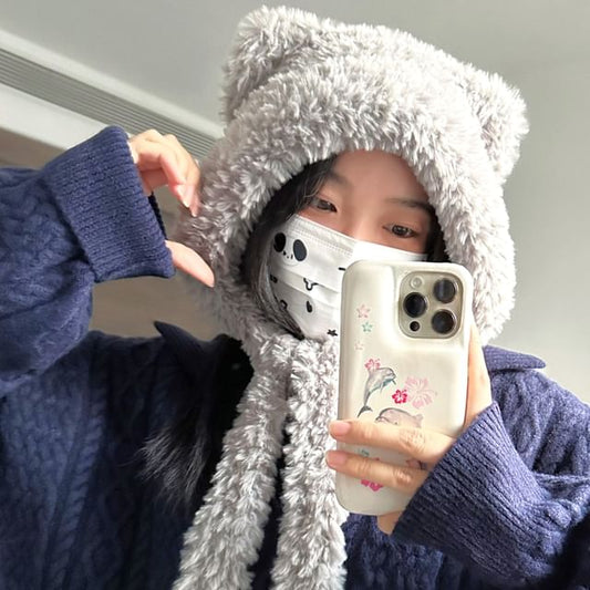 Hat Cat Ear Trapper Chenille