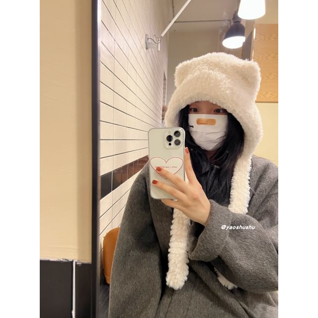 Hat Cat Ear Trapper Chenille