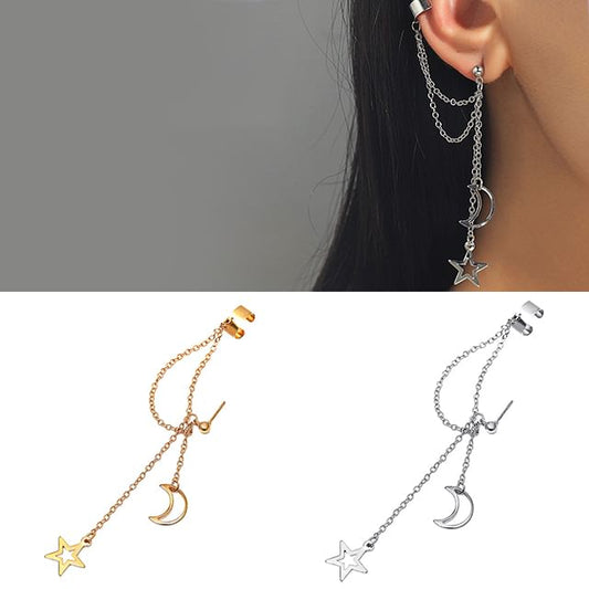 Ear Cuff Star Pendant Moon Alloy