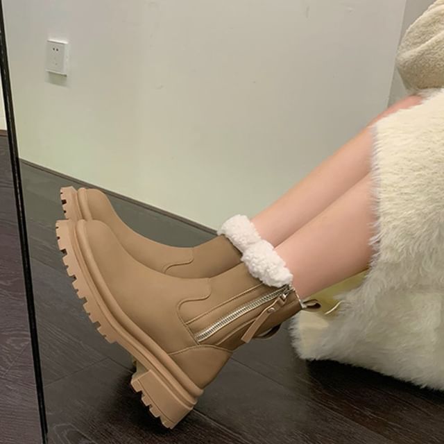 Short Fleece-Lined Boots