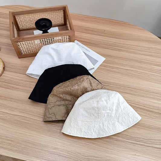 Bucket Shirred Hat Plain