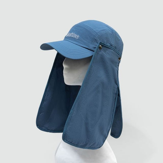 with Neck Lettering Baseball Cap Sun Flap Embroidered Protection