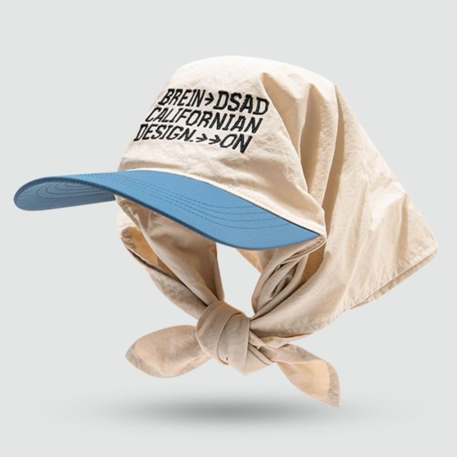 Head Scarf Embroidered Lettering with Brim