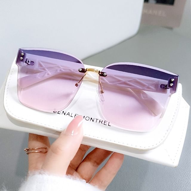 Frameless Square Sunglasses