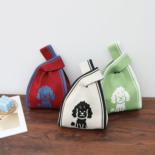 Dog Knit Bag Tote Jacquard