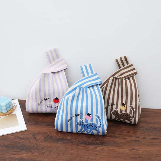 Knit Cat Bag Tote Jacquard
