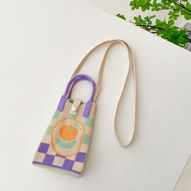 Handle Knit Crossbody Bag Top