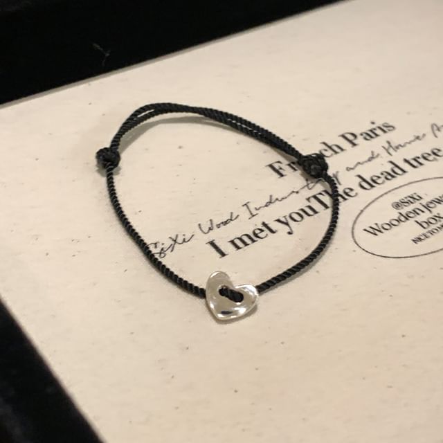 Alloy String Bracelet Heart