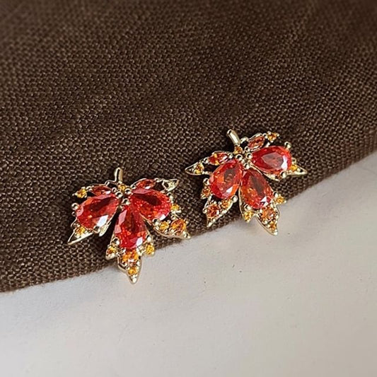 Leaf Alloy Cuff Ear Rhinestone