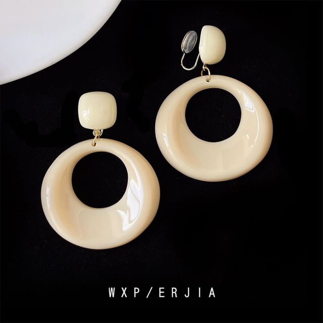 Earring Drop Hoop Resin