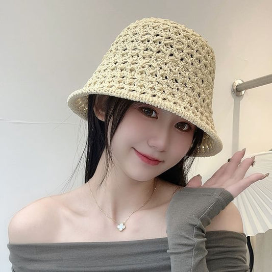 Foldable Bucket Straw Hat