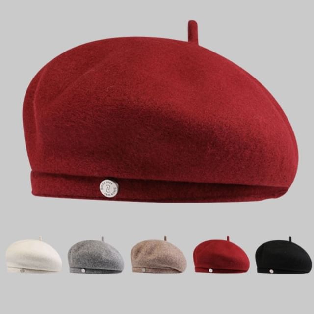 Disc Hat Metal Wool Beret