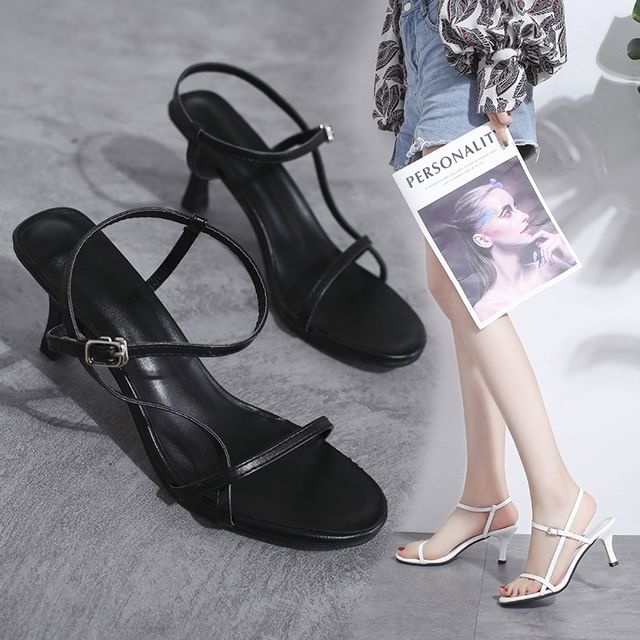 Sandals Strap High Ankle Heel