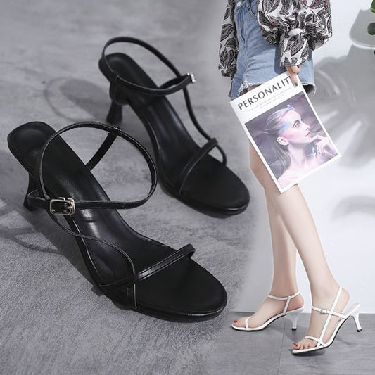 Sandals Strap High Ankle Heel