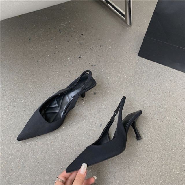 Slingback High Heel Pointy Sandals