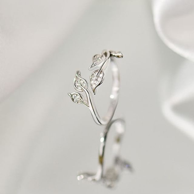 Branches Rhinestone Wrap Around Alloy Open Ring