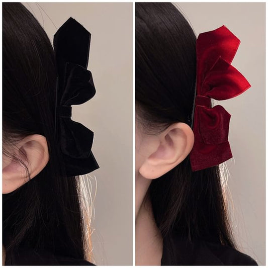 Hair Clip Velvet Set Bow 2: of
