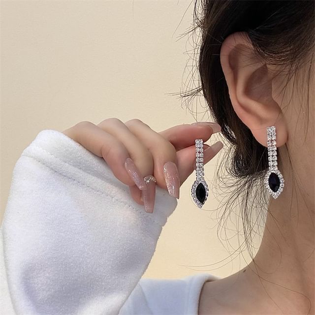 / Necklace Pendant Earring Rhinestone Drop