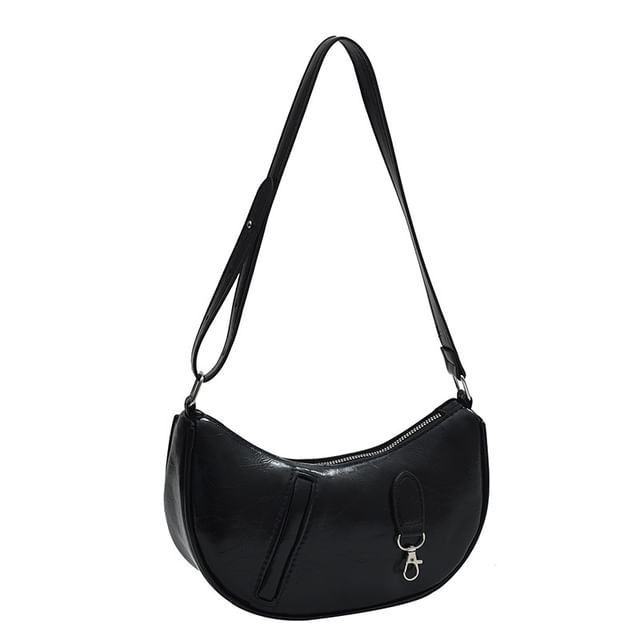 Panel Faux Leather Shoulder Bag