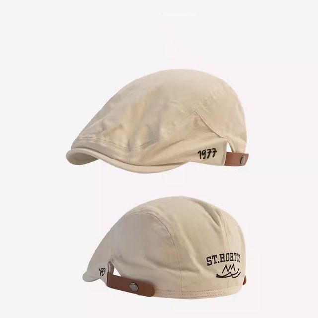 Flat Numerical Embroidered Cap