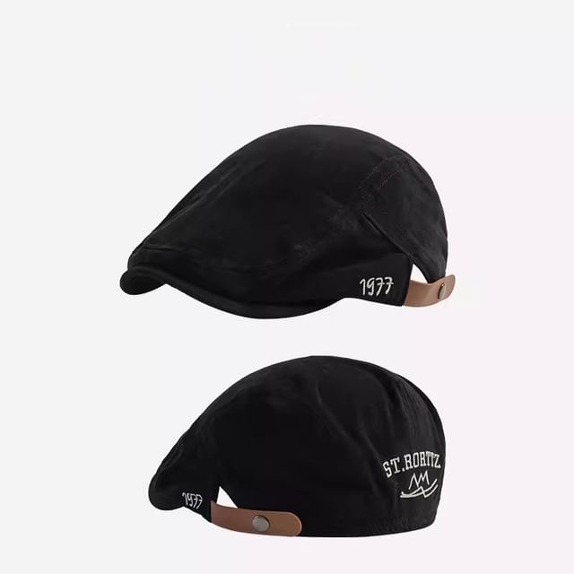 Flat Numerical Embroidered Cap