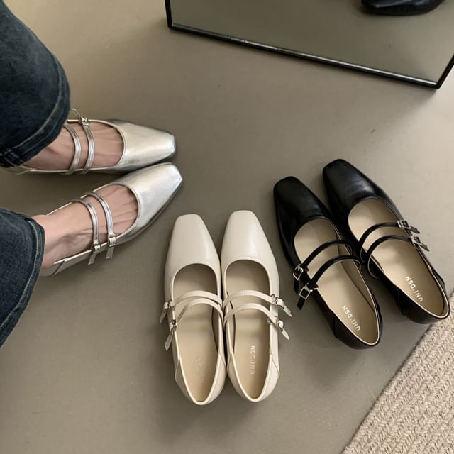 Jane Heel Mary Shoes Chunky