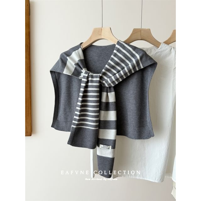 Knit Striped Shawl