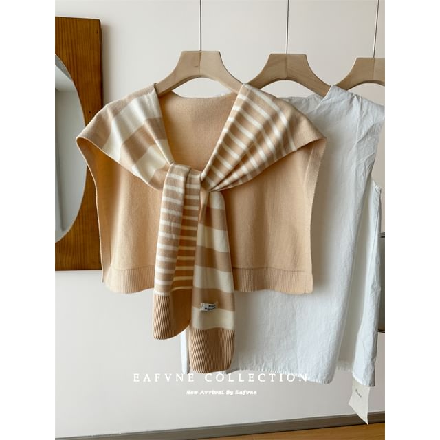 Knit Striped Shawl