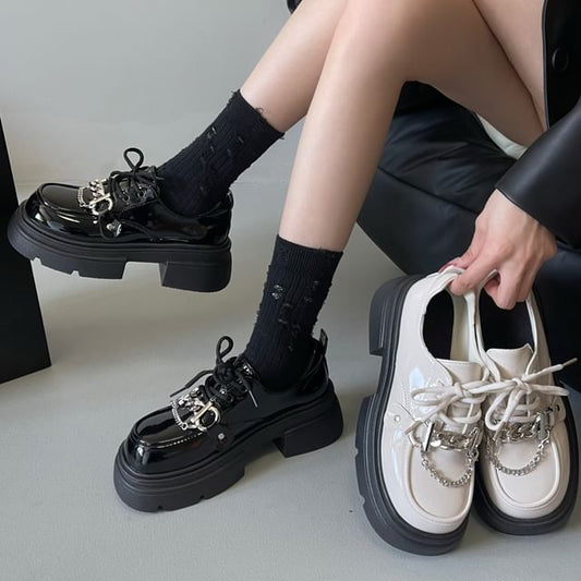 Platform Buckled Lace Ups