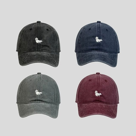 Baseball Embroidered Cap Squirrel