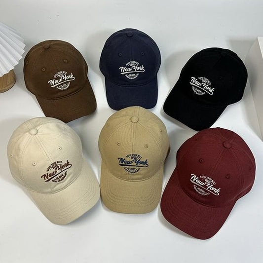 Cap Baseball Letter Embroidered
