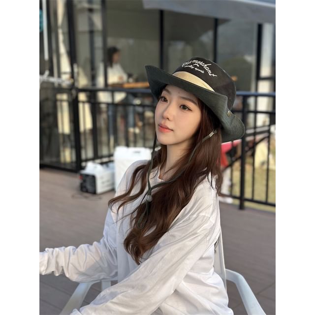 Hat Embroidered Boonie Letter