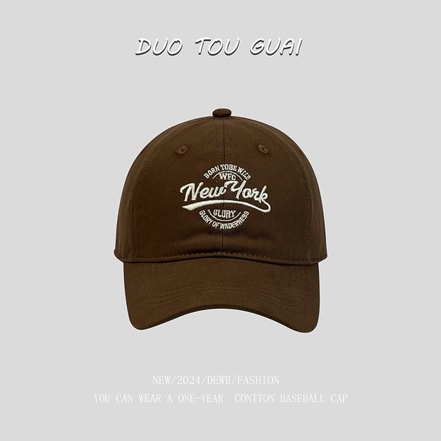 Cap Baseball Letter Embroidered