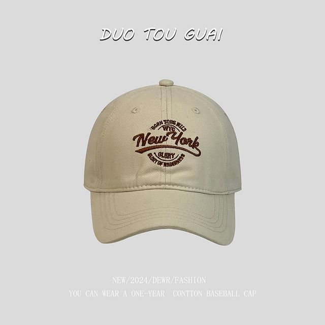 Cap Baseball Letter Embroidered