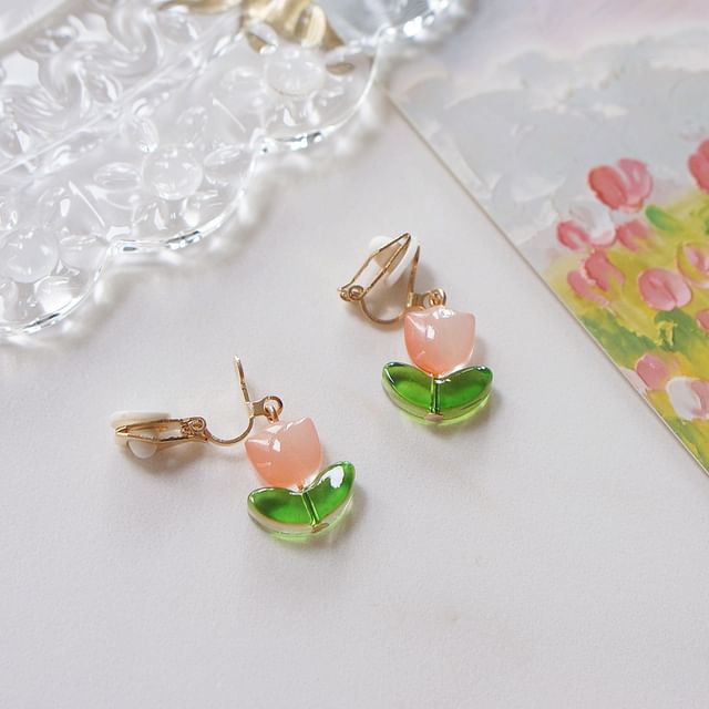 Tulip Earring Alloy Drop