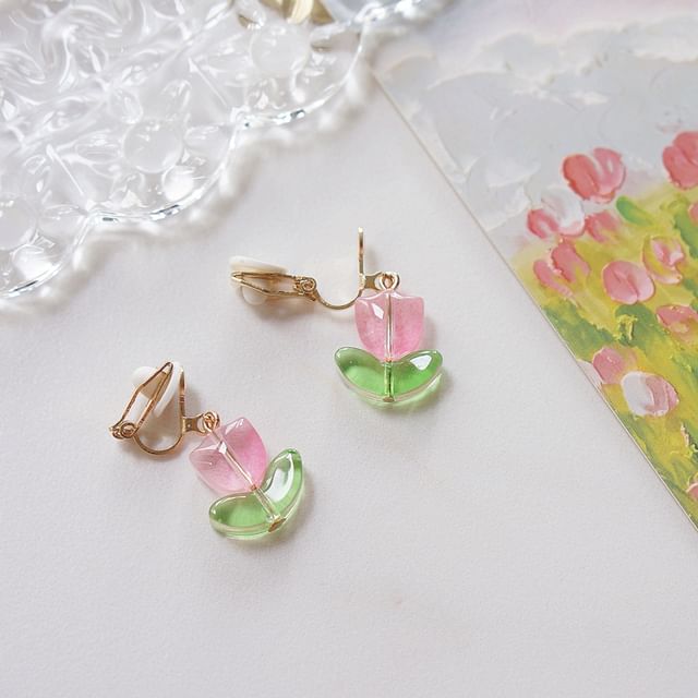 Tulip Earring Alloy Drop
