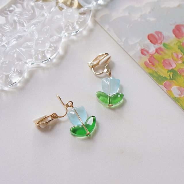 Tulip Earring Alloy Drop