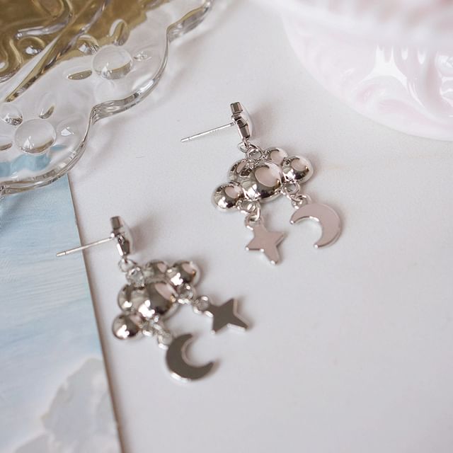 Star Dangle Alloy Cloud Earring Moon