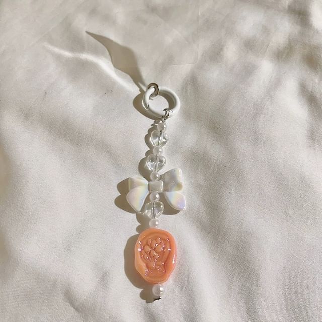 Resin Pad Charm with Phone Lanyard Bow