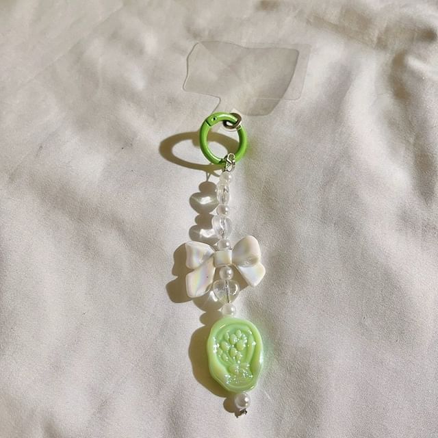 Resin Pad Charm with Phone Lanyard Bow