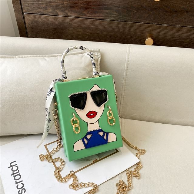 Print Crossbody Bag Face