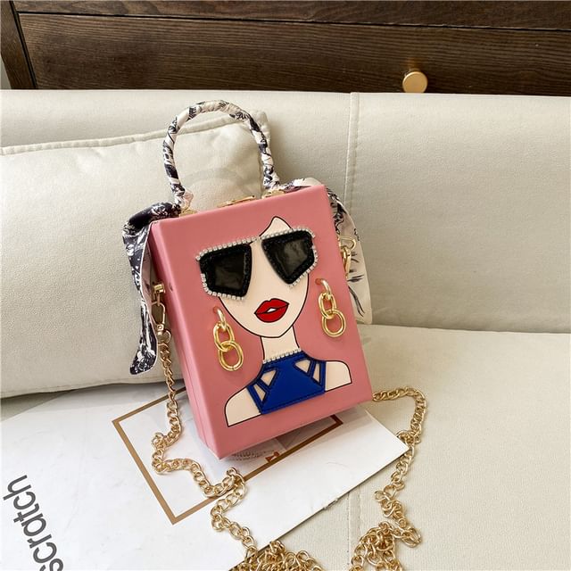 Print Crossbody Bag Face