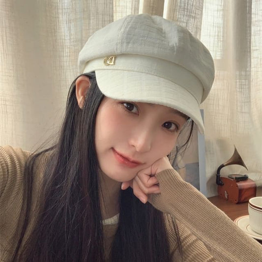 Accent Rhinestone Cap Plain Newsboy