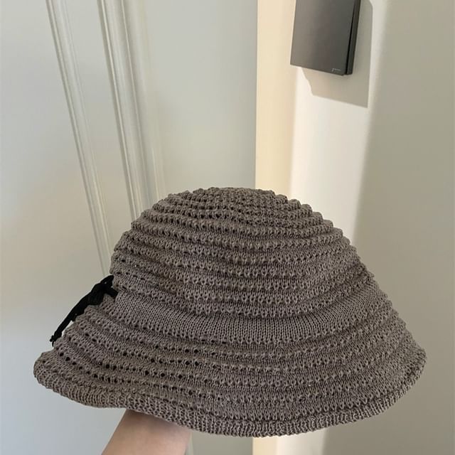 Woven Accent Hat Bow Bucket