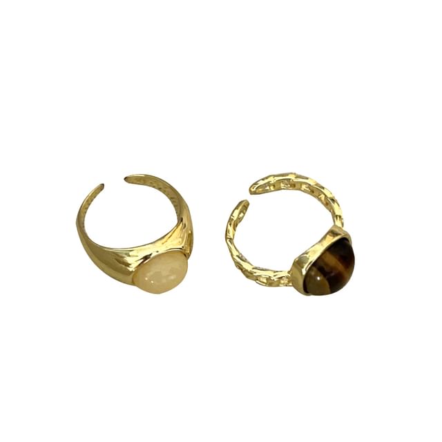 / Ring Set Gemstone Open