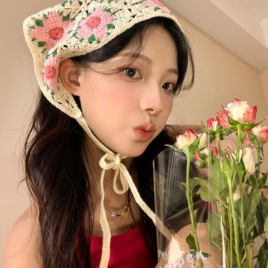 Floral Lace Scarf Crochet