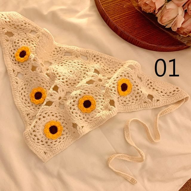 Floral Lace Scarf Crochet