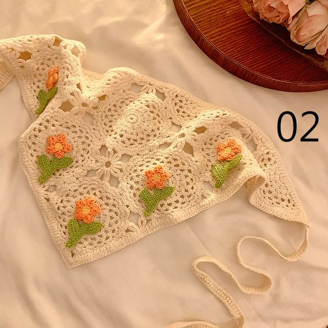 Floral Lace Scarf Crochet