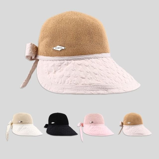 Textured Woven Panel Hat Sun
