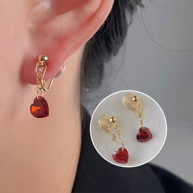 Drop Heart Earring